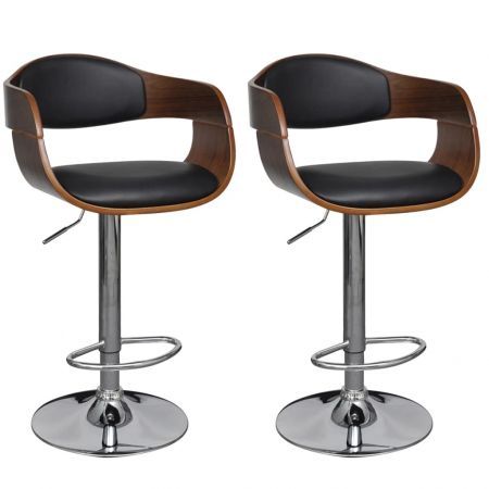 Bar Stools 2 pcs Artificial Leather with Backrest