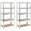 Storage Shelf Silver 2 pcs