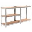 Storage Shelf Silver 2 pcs