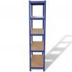 Storage Shelf Racking Shelving Storage Garage Shelves Rack Steel Blue 2 pcs