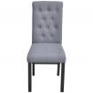 Dining Chairs 4 pcs Light Grey Fabric