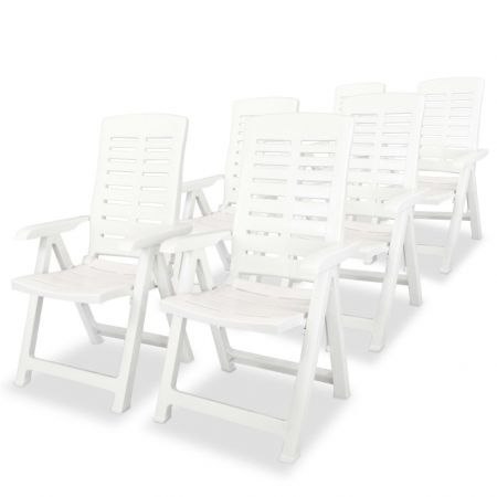 6 plastic garden chairs