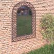 Garden Wall Mirror Arched 50x80 cm Black