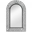 Garden Wall Mirror Arched 50x80 cm Black