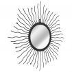 Garden Wall Mirror Sunburst 60 cm Black