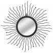 Garden Wall Mirror Sunburst 60 cm Black