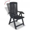 Reclining Garden Chairs 4 pcs Plastic Anthracite