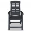 Reclining Garden Chairs 4 pcs Plastic Anthracite