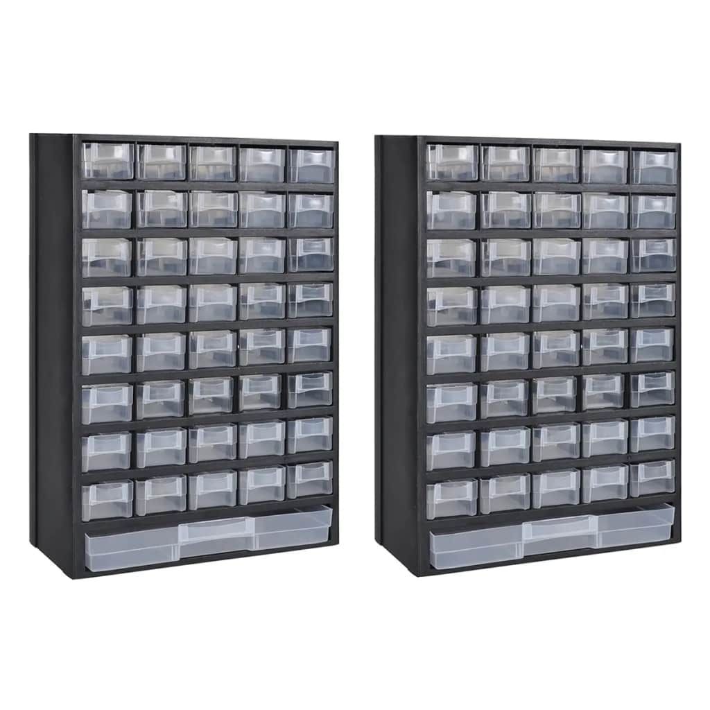 41-Drawer Storage Cabinet Tool Box 2 pcs Plastic