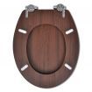 Toilet Seats with Soft Close Lids 2 pcs MDF Brown