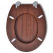 Toilet Seats with Hard Close Lids 2 pcs MDF Brown