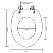 Toilet Seats with Hard Close Lids 2 pcs MDF Brown