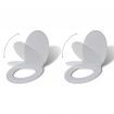 Toilet Seats with Soft Close Lids 2 pcs Plastic White