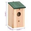 Bird Houses 8 pcs Wood 12x12x22 cm