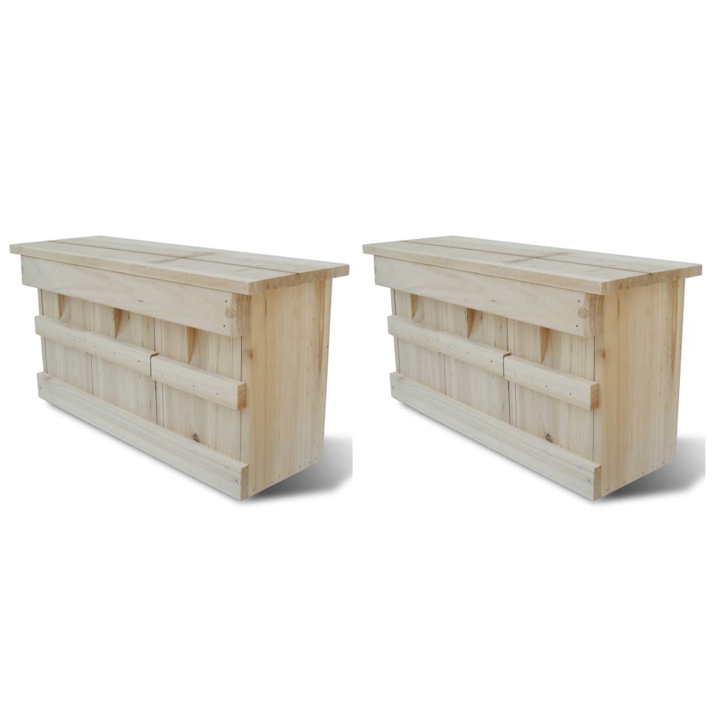 Sparrow Houses 2 pcs Wood 44x15,5x21,5 cm