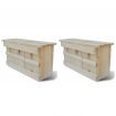 Sparrow Houses 2 pcs Wood 44x15,5x21,5 cm