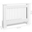 Radiator Covers 2 pcs White MDF 112 cm