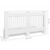 Radiator Covers 2 pcs White MDF 152 cm