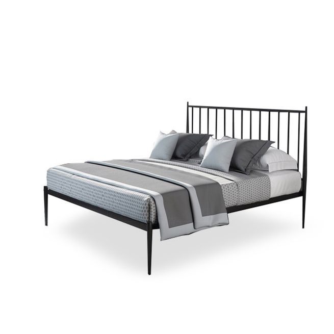 Double Modern Metal Bed Frame Iron, Contemporary Black Metal Bed Frame