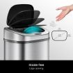80L Dual Sensor Rubbish Bin Recycle Automatic Garbage Kitchen Waste Trash Can Stainless Steel Maxkon
