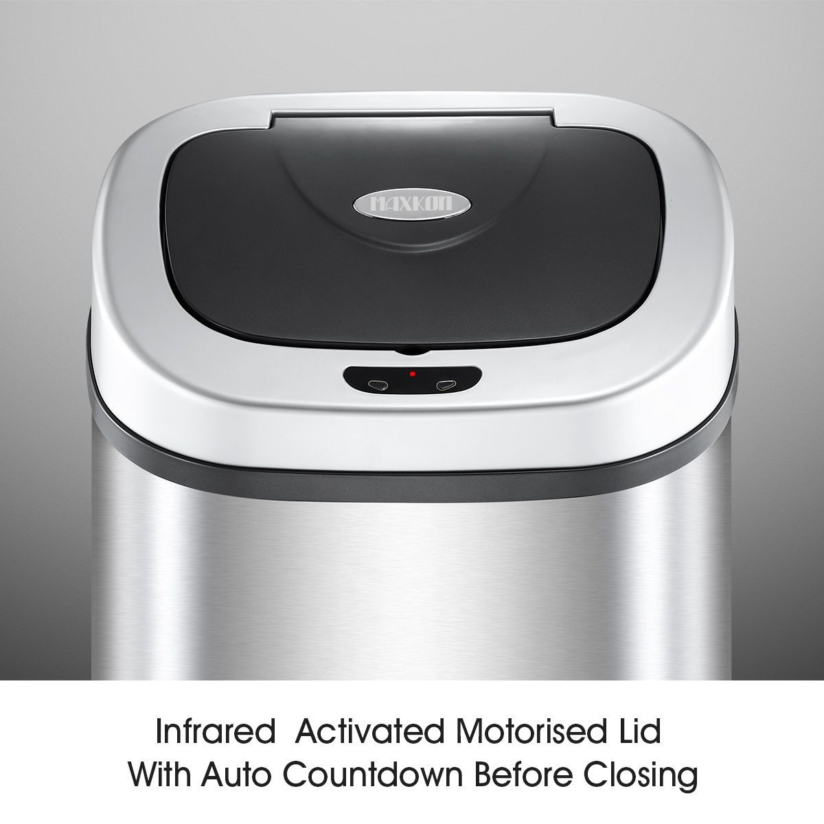 80L Motion Sensor Dual Rubbish Bin Stainless Steel Touchless Recycle ...