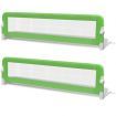 Toddler Safety Bed Rail 2 pcs Green 150x42 cm