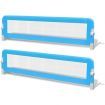 Toddler Safety Bed Rail 2 pcs Blue 150x42 cm