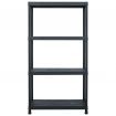 Storage Shelf Racks 5 pcs Black 60x30x138 cm Plastic