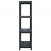 Storage Shelf Racks 5 pcs Black 60x30x138 cm Plastic