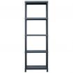 Storage Shelf Racks 2 pcs Black 125 kg 60x30x180 cm Plastic