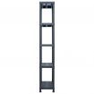 Storage Shelf Racks 2 pcs Black 125 kg 60x30x180 cm Plastic