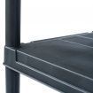 Storage Shelf Racks 2 pcs Black 125 kg 60x30x180 cm Plastic