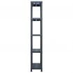 Storage Shelf Racks 5 pcs Black 125 kg 60x30x180 cm Plastic