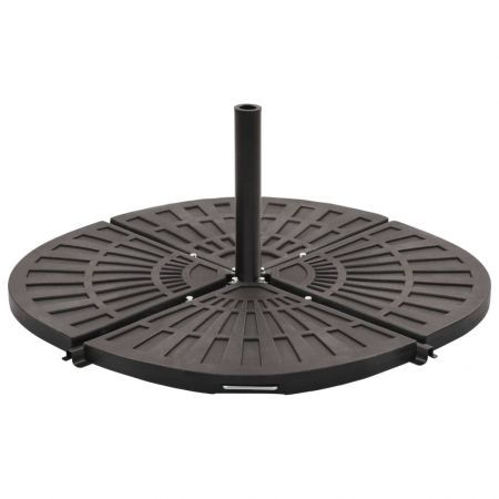 Umbrella Weight Plates 4 pcs Black Fan-shaped 56 kg
