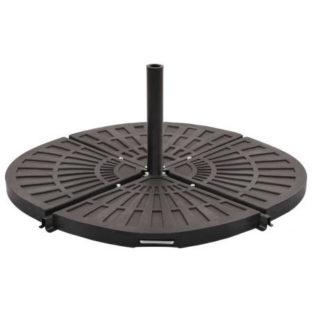 Umbrella Weight Plates 4 pcs Black Fan-shaped 80 kg