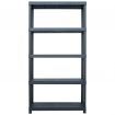 Storage Shelf Racks 2 pcs Black 250 kg 80x40x180 cm Plastic