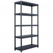 Storage Shelf Racks 2 pcs Black 500 kg 100x40x180 cm Plastic