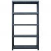 Storage Shelf Racks 2 pcs Black 500 kg 100x40x180 cm Plastic