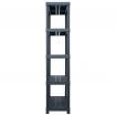 Storage Shelf Racks 2 pcs Black 500 kg 100x40x180 cm Plastic