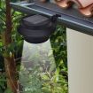 Outdoor Solar Fence Lamps 12 pcs LED Black