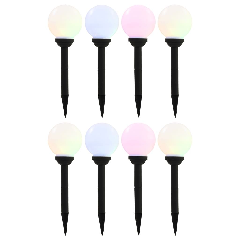 Outdoor Solar Lamps 8 pcs LED Spherical 15 cm RGB