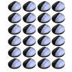 Outdoor Solar Wall Lamps LED 24 pcs Round Black