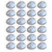 Outdoor Solar Wall Lamps LED 24 pcs Round Silver