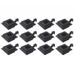 Outdoor Solar Lamps 12 pcs LED Square 12 cm Black