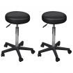 Office Stools 2 pcs Black 35.5x98 cm Faux Leather