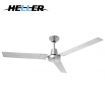 Heller Logan 1200mm 3 Blade Brushed Stainless Steel Ceiling Fan - White[Logan]