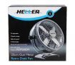 Heller Compact 20cm Retro Desk Fan with 2 Speed Control & Safety Fan Guard - Gunmetal Finish