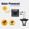 Deluxe Outdoor Solar Lights Garden Lamp Post with Double Lamp 