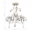 Crystal Pendant Ceiling Lamp Chandeliers 2 pcs Elegant White