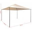 Gazebo Pavilion Tent Canopy 4x4 m Steel Beige